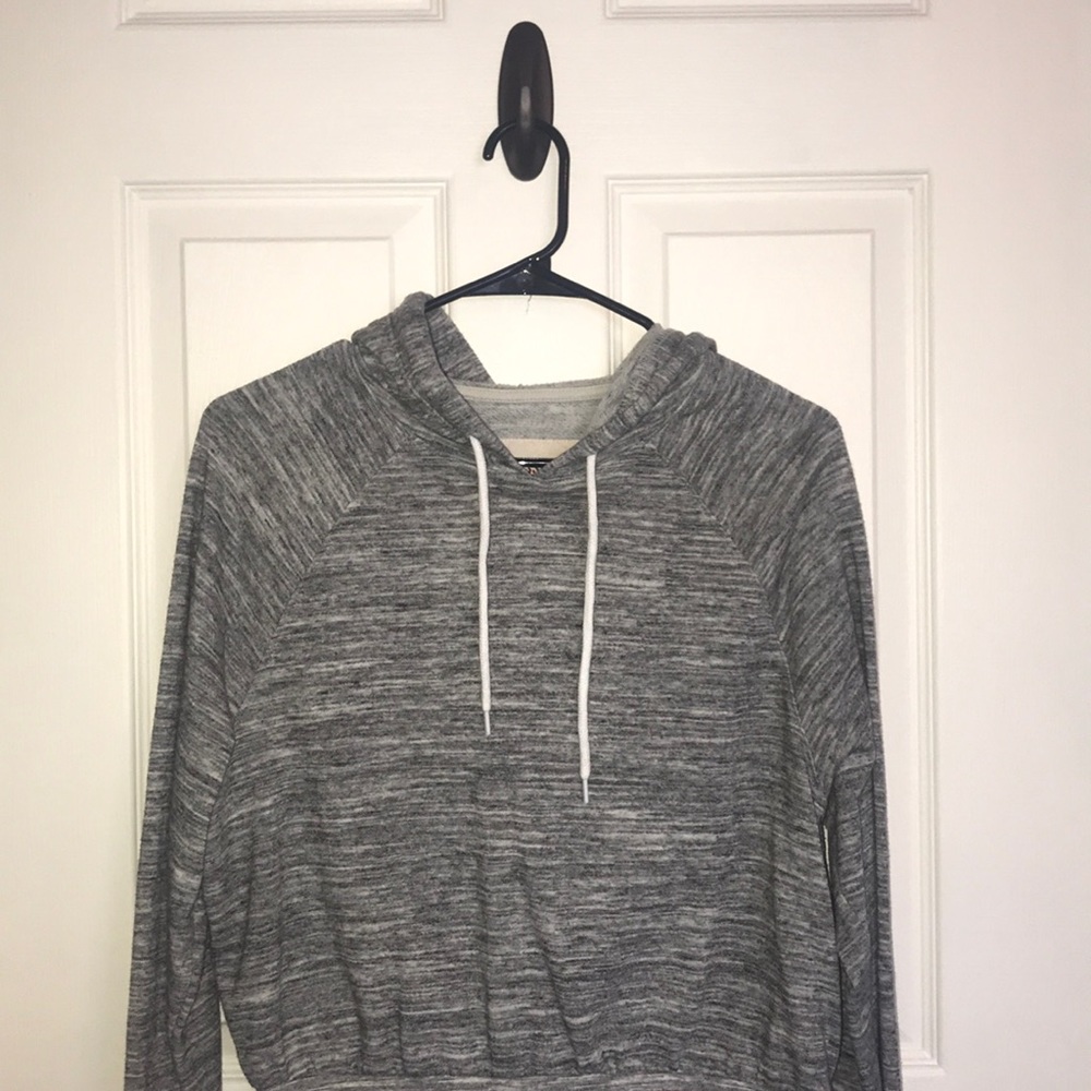 Grey Cropped Hoody (Sz S)